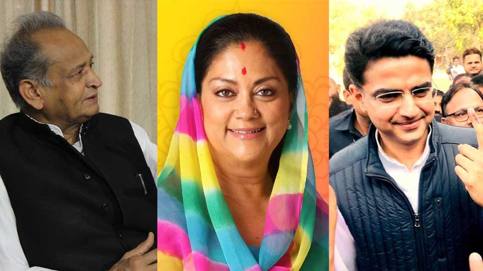 वसुंधरा राजे, अशोक गहलोत, सचिन पायलट