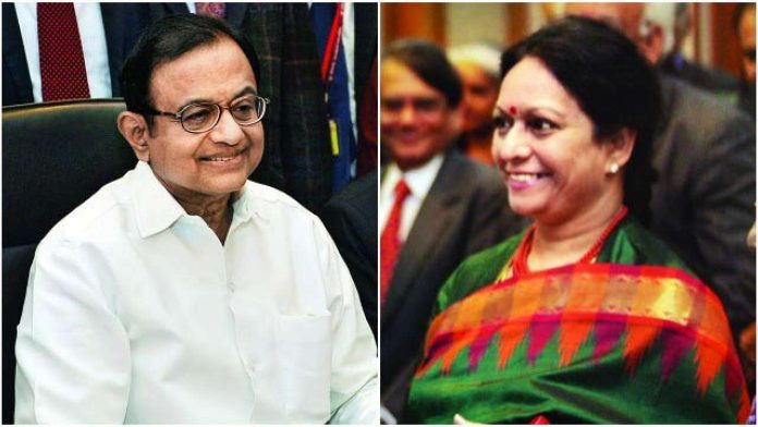 पी चिदंबरम और नलिनी चिदंबरम