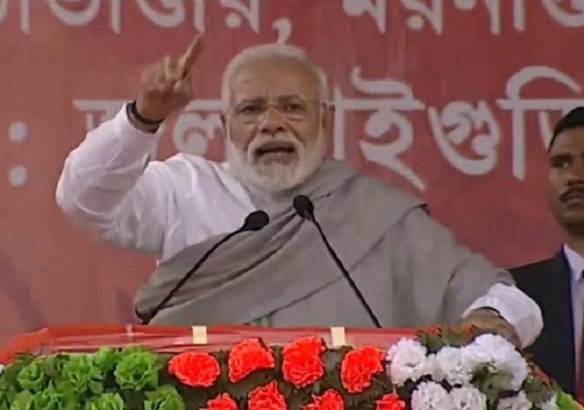 नरेंद्र मोदी पश्चिम बंगाल में