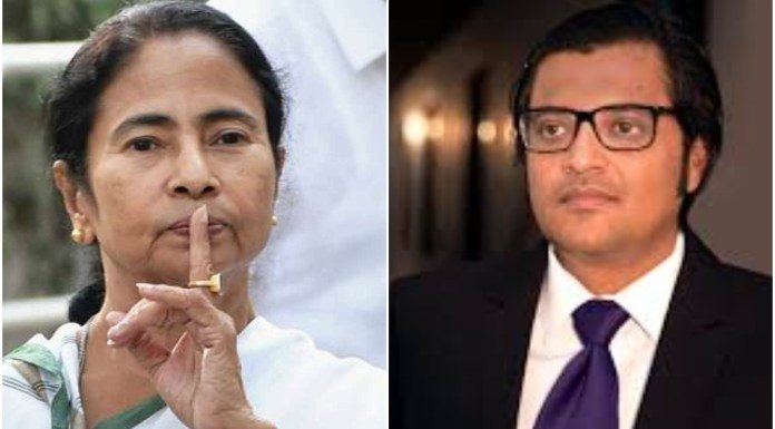 ममता बनर्जी और रिपब्लिक टीवी एडिटर अर्नब गोस्वामी