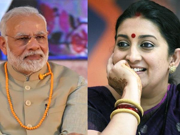 स्मृति ईरानी, नरेंद्र मोदी