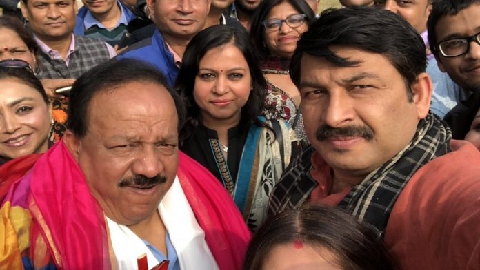 मनोज तिवारी, डॉक्टर हर्षवर्धन