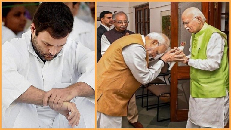 राहुल गाँधी को जनता अब जूते से ही जवाब देगी: आडवाणी के अपमान पर लोगों ने दिया जवाब