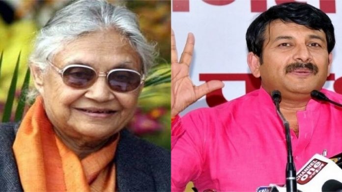 शीला दीक्षित, मनोज तिवारी
