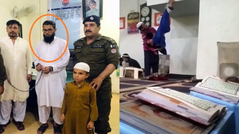 मदरसा शिक्षक ने क़ुरान की आयतें याद न होने पर बच्चे को उलटा लटका कर पीटा, गिरफ़्तार