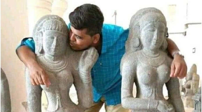 मंदिर में देवी की मूर्तियों के साथ अश्लील तस्वीरें पोस्ट करने वाला मुजीबुर रहमान गिरफ़्तार