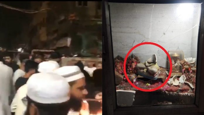मंदिर में तोड़-फोड़