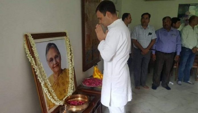 शीला दीक्षित, राहुल गाँधी