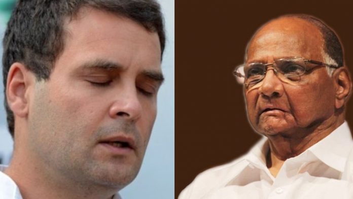 राहुल गाँधी और शरद पवार