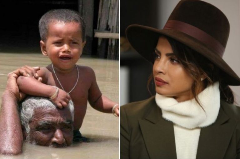 बाढ़ से बेहाल है असम और ब्रांड एम्बेस्डर प्रियंका चोपड़ा मदद की बजाए सिर्फ़ दुआएँ भेज रही हैं!