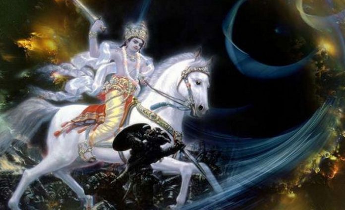 भगवान कल्कि का एक प्रतीकात्मक चित्र