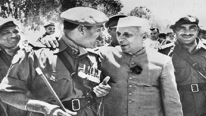जवाहरलाल नेहरू, भारतीय सेना