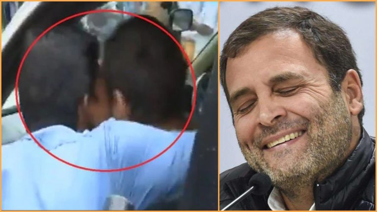प्यार की जीत: केरल में राहुल गाँधी के गालों पर चुम्मी लेकर शख्स फरार, वीडियो वायरल