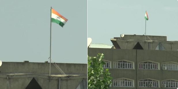 श्रीनगर सचिवालय पर तिरंगा