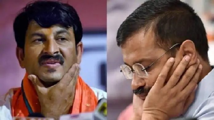 मनोज तिवारी, अरविन्द केजरीवाल