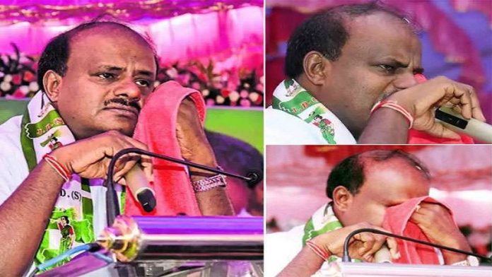 एचडी कुमारास्वामी नहीं कर सकते और दुःख बर्दाश्त ( तस्वीर दैनिक जागरण से साभार)
