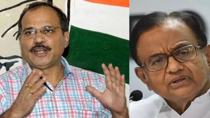अधीर रंजन चौधरी, पी चिदंबरम