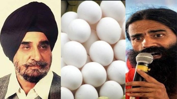 कॉन्ग्रेस नेता, अंडा, बाबा रामदेव