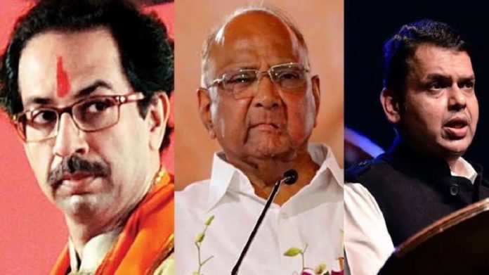 विपक्ष में बैठे पवार, लेकिन मुख्यमंत्री पद छिनेगा शिव सेना का! (तस्वीर DNA से साभार)