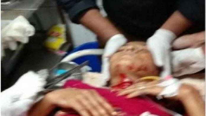 अस्पताल में घायल सीमा सोनी (दैनिक जागरण से साभार)