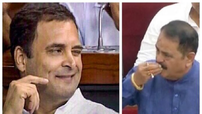 राहुल गाँधी और विधायक ताराप्रसाद (फ़ाइल फोटो)