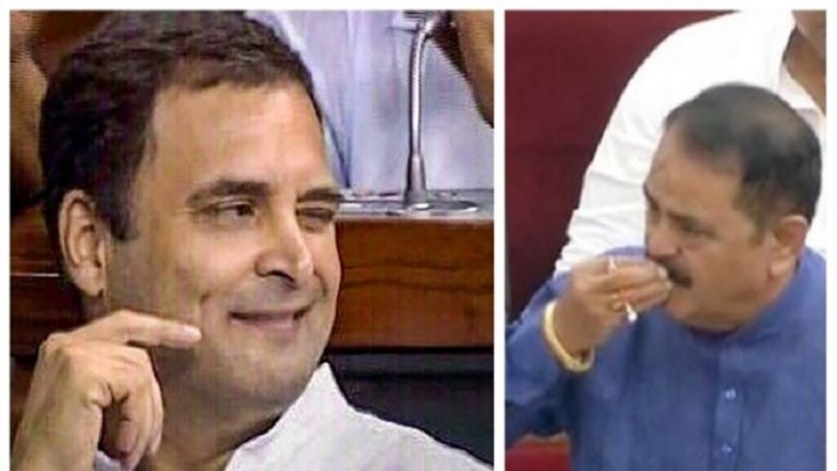 राहुल गाँधी ने आँख मारी तो उनके विधायक जी ने भरी सभा में दे दी फ्लाइंग किस