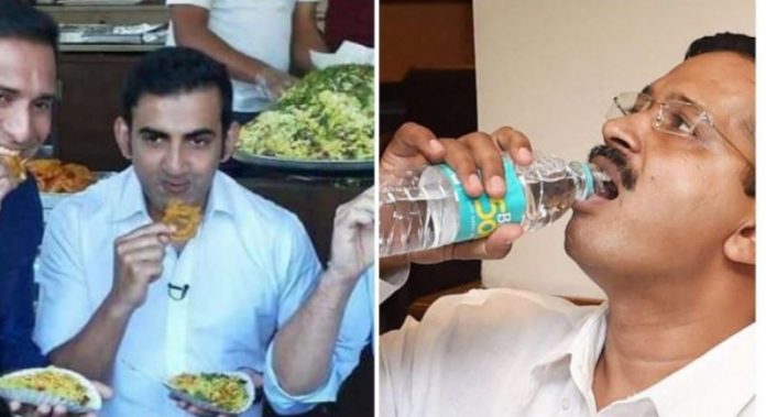 गौतम गंभीर और अरविंद केजरीवाल