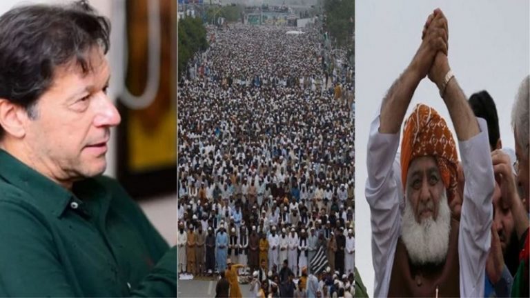 आज़ादी मार्च से तिलमिलाए इमरान: मौलाना पर FIR, प्रदर्शनकारियों ने किया देश ठप्प करने का ऐलान