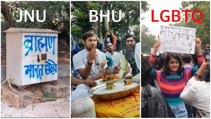 तीन आंदोलन, तीन स्थान, तीन संदेश