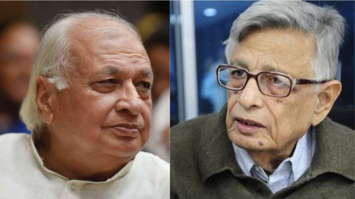 केरल राज्यपाल आरिफ मोहम्मद खान और इतिहासकार इरफान हबीब