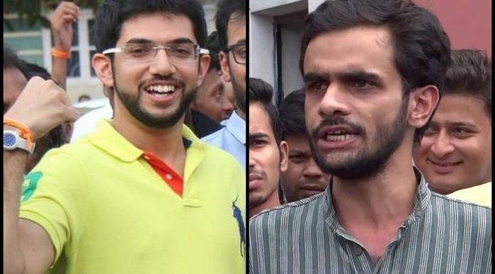 आदित्य ठाकरे और उमर खालिद