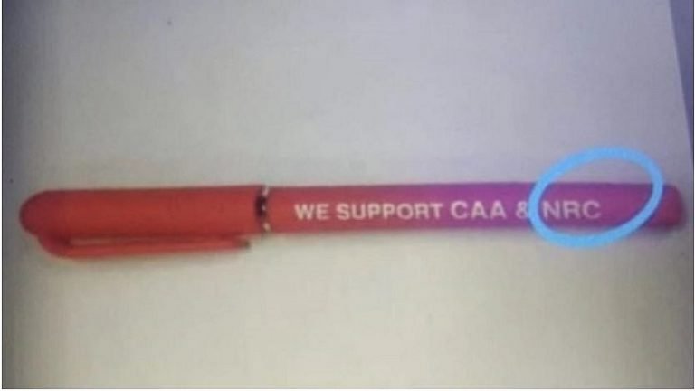 पेन पर लिखा था ‘WE SUPPORT CAA & NRC’, दुकान के मालिक को मिली जान से मारने की धमकी