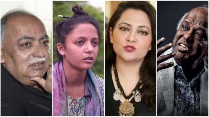 मुनव्वर राणा, शेहला रशीद, आरफा खानम, राहत इंदौरी