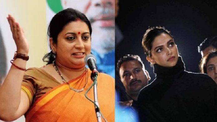 स्मति ईरानी, दीपिका पादुकोण