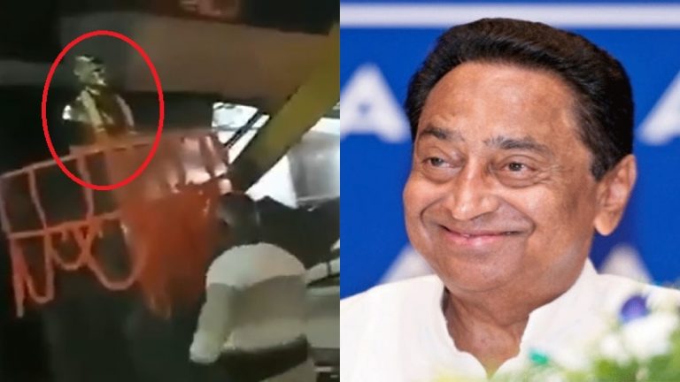 कमलनाथ के गृह क्षेत्र में जेसीबी से ढहा दी गई छत्रपति शिवाजी की प्रतिमा, शिवसेना ने साधी चुप्पी