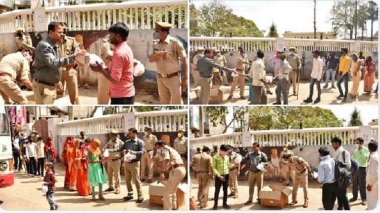 पैदल कूच कर रहे लोगों की मदद के लिए आगे आई योगी सरकार, गुजरात के डिप्टी CM भी मोर्चे पर