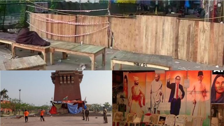 शाहीन बाग में खाली पड़ी कुर्सी-टेबल, घंटाघर में दिख रहे सिर्फ दुप्पटे-बैनर, मुंबई में धरना ही कर दिया खत्म!