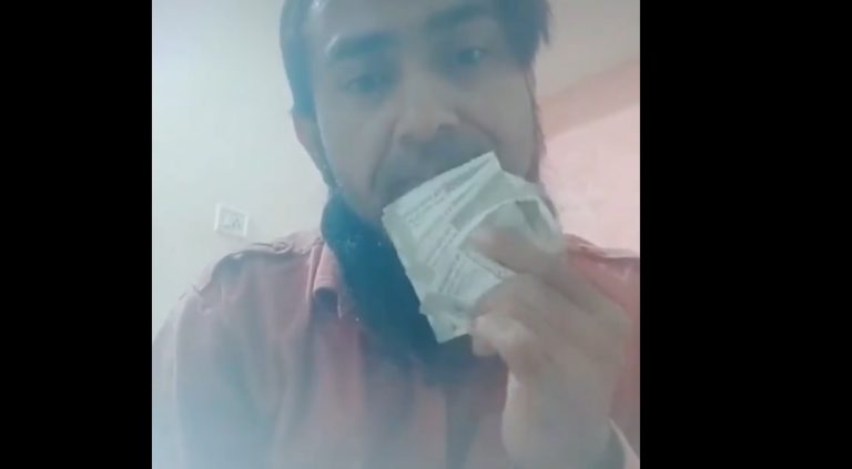 वीडियो में कोरोना को अल्लाह का अजाब बताकर नोटों से नाक-मुँह साफ करने वाला युवक गिरफ्तार