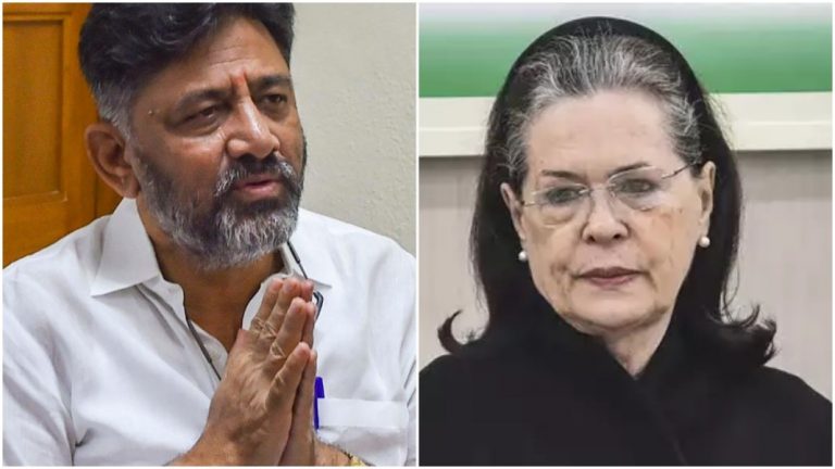 सोनिया गाँधी के खिलाफ मामला दर्ज करने वाले पुलिसकर्मी पर हो FIR: कॉन्ग्रेस नेता शिवकुमार का कर्नाटक CM को खत