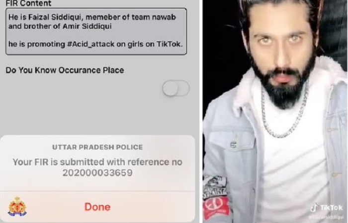 TikTok वाले फैजल सिद्दीकी पर FIR, एसिड अटैक को कर रहा था प्रमोट: वीडियो वाली आलिया पर भी शिकायत दर्ज