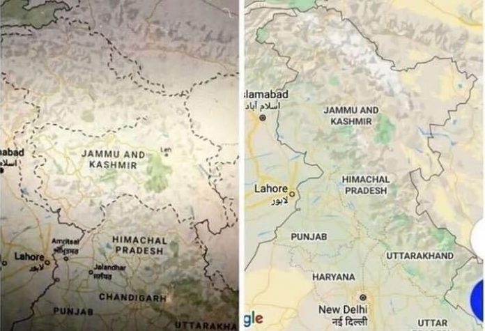 गूगल मैप-पीओके गूगल मैप भारत