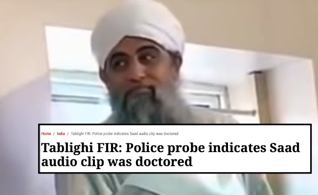 मौलाना साद, वीडियो छेड़छाड़