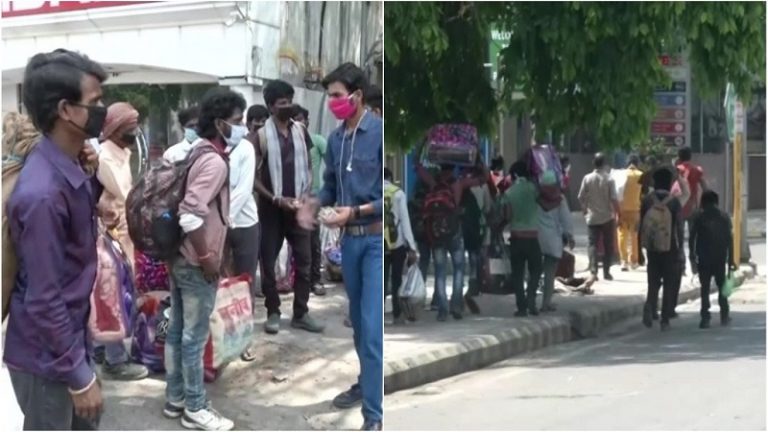 केजरीवाल के दावे खोखले: दो दिन से नहीं मिला खाना तो दिल्ली से बिहार के लिए पैदल निकले प्रवासी मजदूर, कहा- यहाँ मर जाएँगे