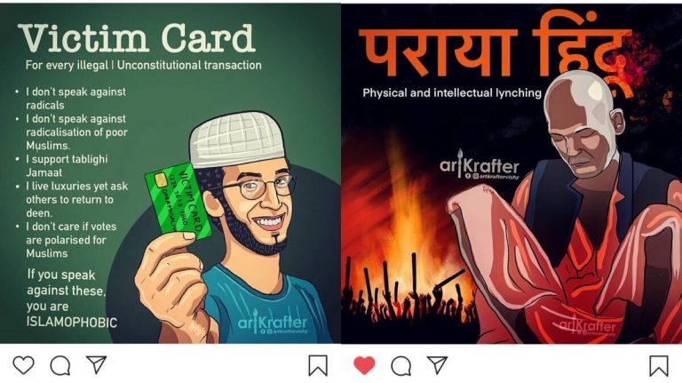 ‘सेकुलर’ प्रोपेगेंडा को ‘राष्ट्रवादी’ कार्टूनों से ध्वस्त करता नवयुवक; हिन्दुओं के नरसंहार ने बनाया आर्टिस्ट