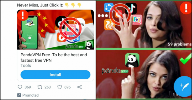 ट्विटर कर रहा है प्रतिबंधित चीनी ऐप चलाने के लिए फ्री VPN देने वाली ऐप का पेड प्रमोशन, ऐश्वर्या राय की तस्वीर का भी इस्तेमाल