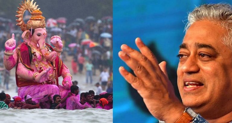 गणपति को हीन दिखाने में जुटे राजदीप सरदेसाई, बोला – ‘महामारी के आगे झुकते हैं भगवान भी’