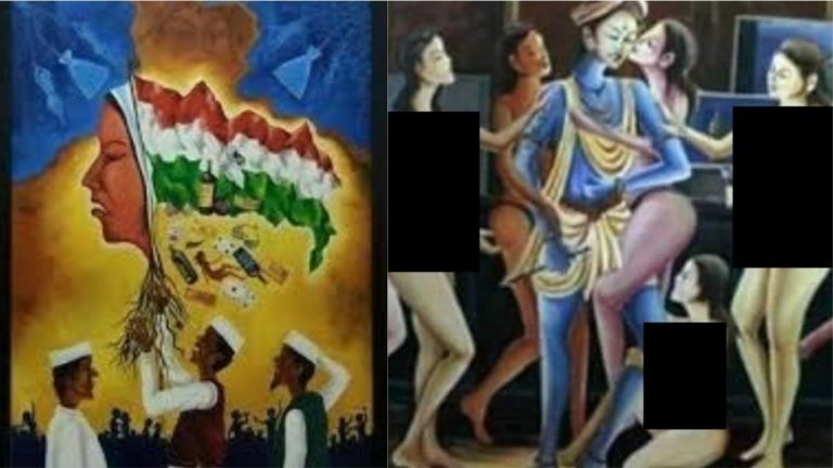 तिरंगे से शराब और अंडरगार्मेंट्स: राष्ट्रीय ध्वज का भी अपमान कर चुका है कृष्ण को बियर बार में दिखाने वाला अकरम