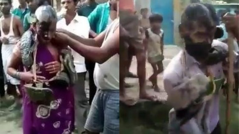 कन्नौज में आपत्तिजनक हालात में मिले प्रेमी युगल: गाँव वालों ने सिर मुंडवाया, कालिख पोत कर पहनाया जूते की माला, Video वायरल