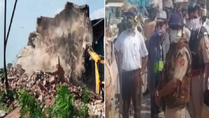 रईस के बूचड़खाना पर चला बुलडोजर