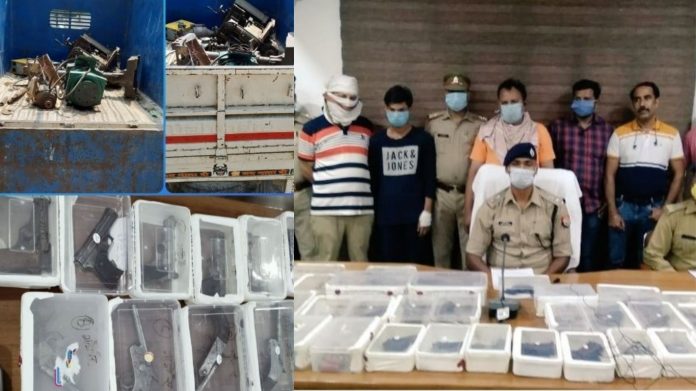 हापुड़ पुलिस ने जब्त किया सारे अवैध हथियार